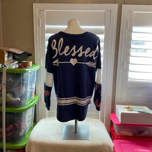 Justify Blue Knit Top - Picture 3 of 6